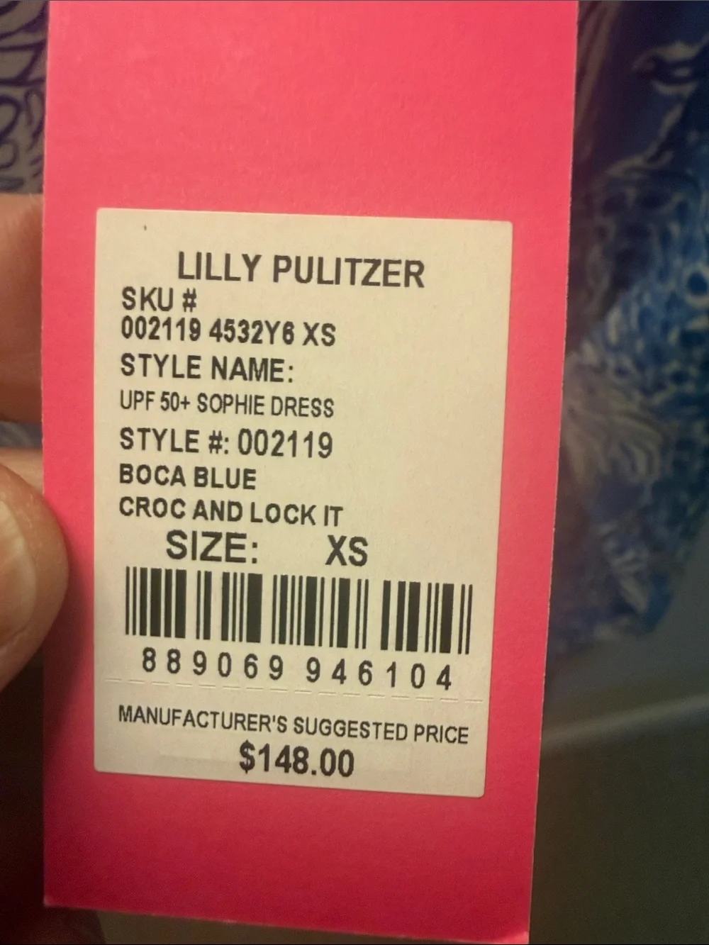 Lilly Pulitzer Blue and White Floral Tunic